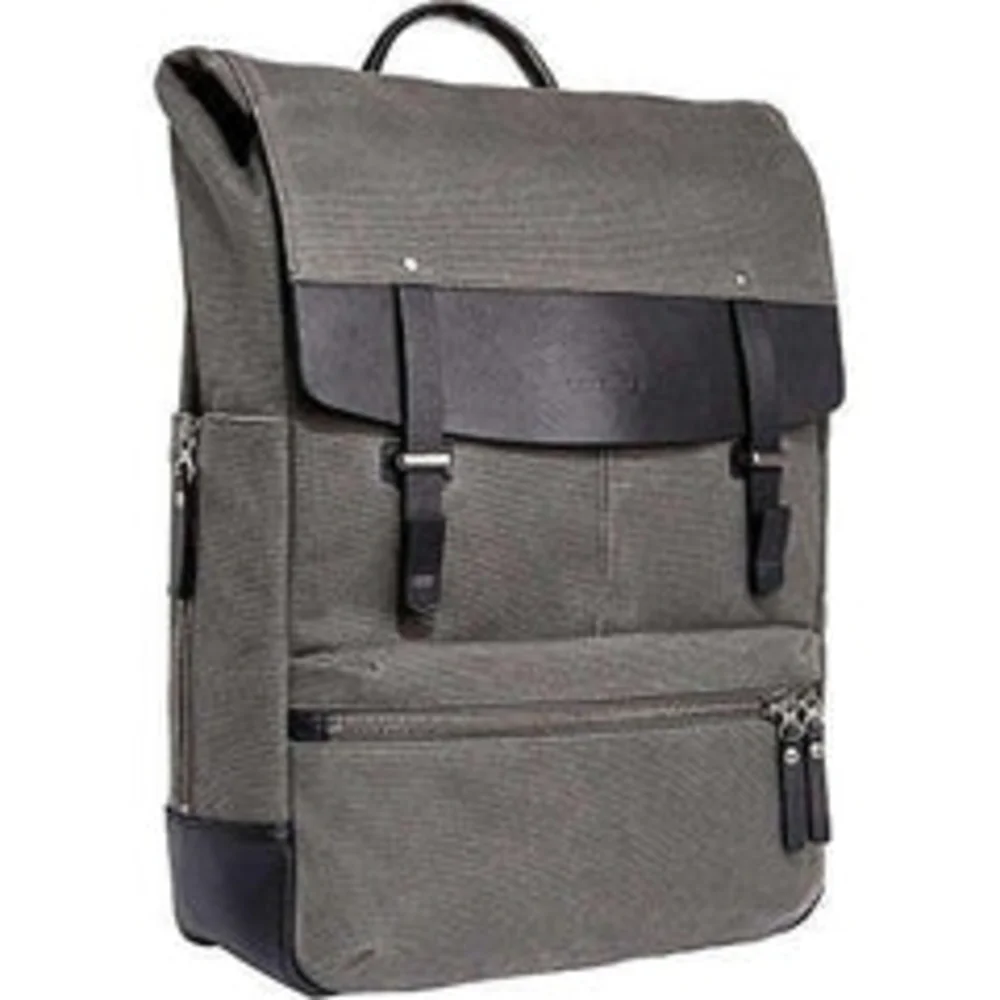 Timbuk2 Charcoal and Black Men's Backpack Trailer Casual Leather Canvas